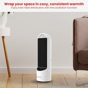 Dimplex 2kW Personal DC Digital Ceramic Heater in Black and White V240-DHCHR20D
