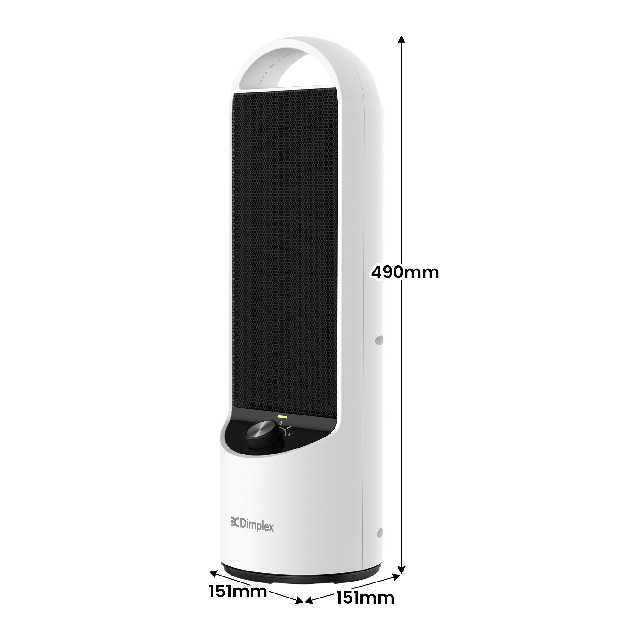 Dimplex 2kW Personal DC Ceramic Heater in Black and White V240-DHCHR20M