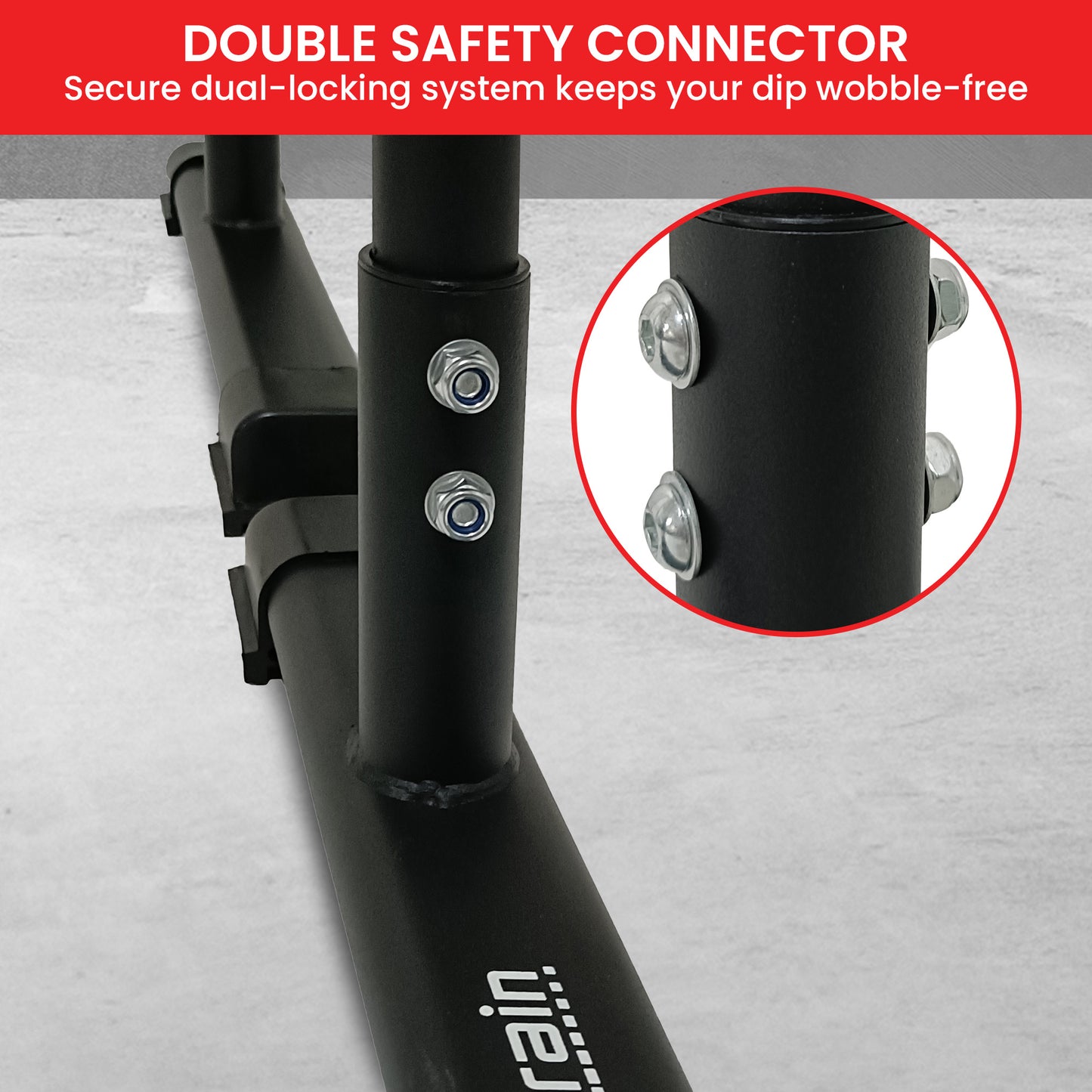 Powertrain Dip Bars Pair Load Capacity 200kg Separated Type Push-up Bars V240-DIP-RCK-IPR-001