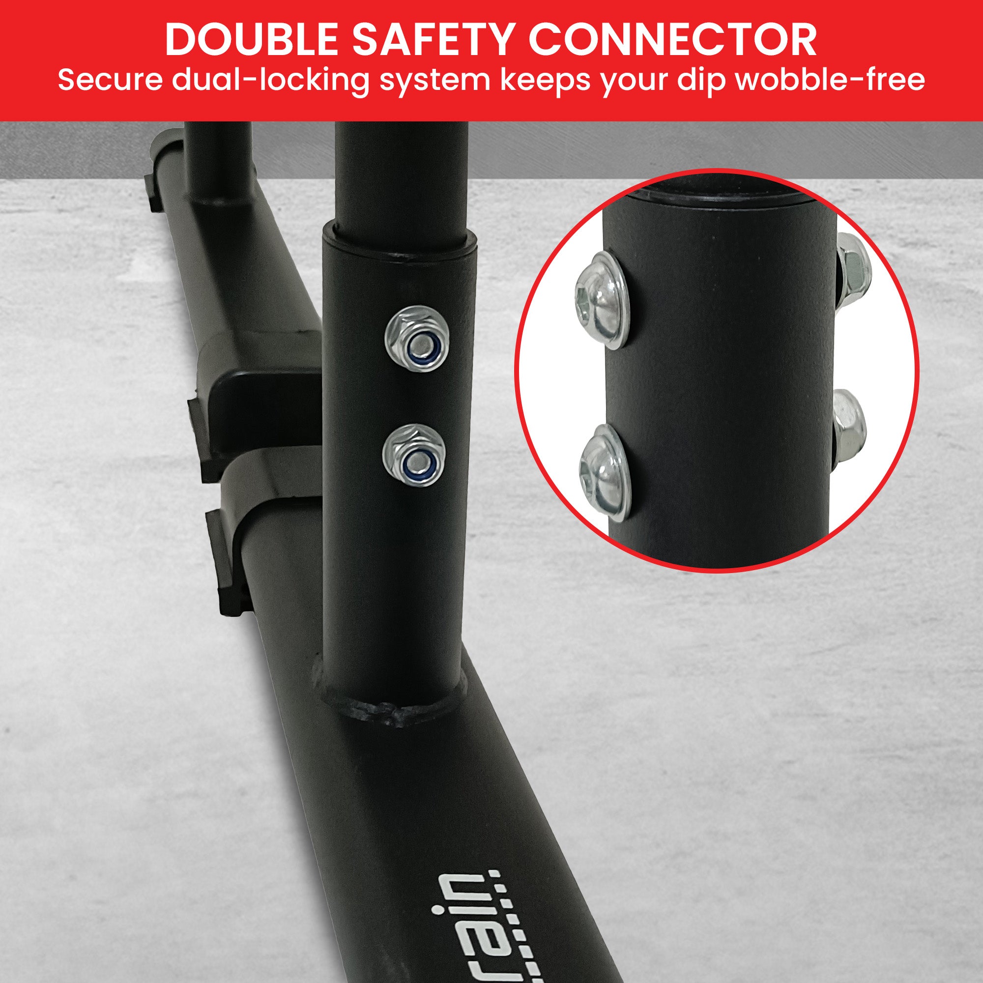 Powertrain Dip Bars Pair Load Capacity 200kg Separated Type Push-up Bars V240-DIP-RCK-IPR-001