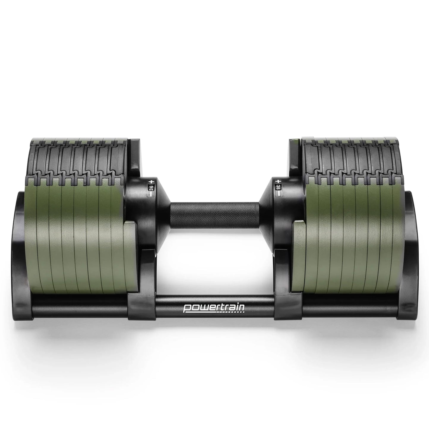 Powertrain Eon Dial-Up 36KG Adjustable Dumbbell - Green V240-DMB-B10-036-GN-1