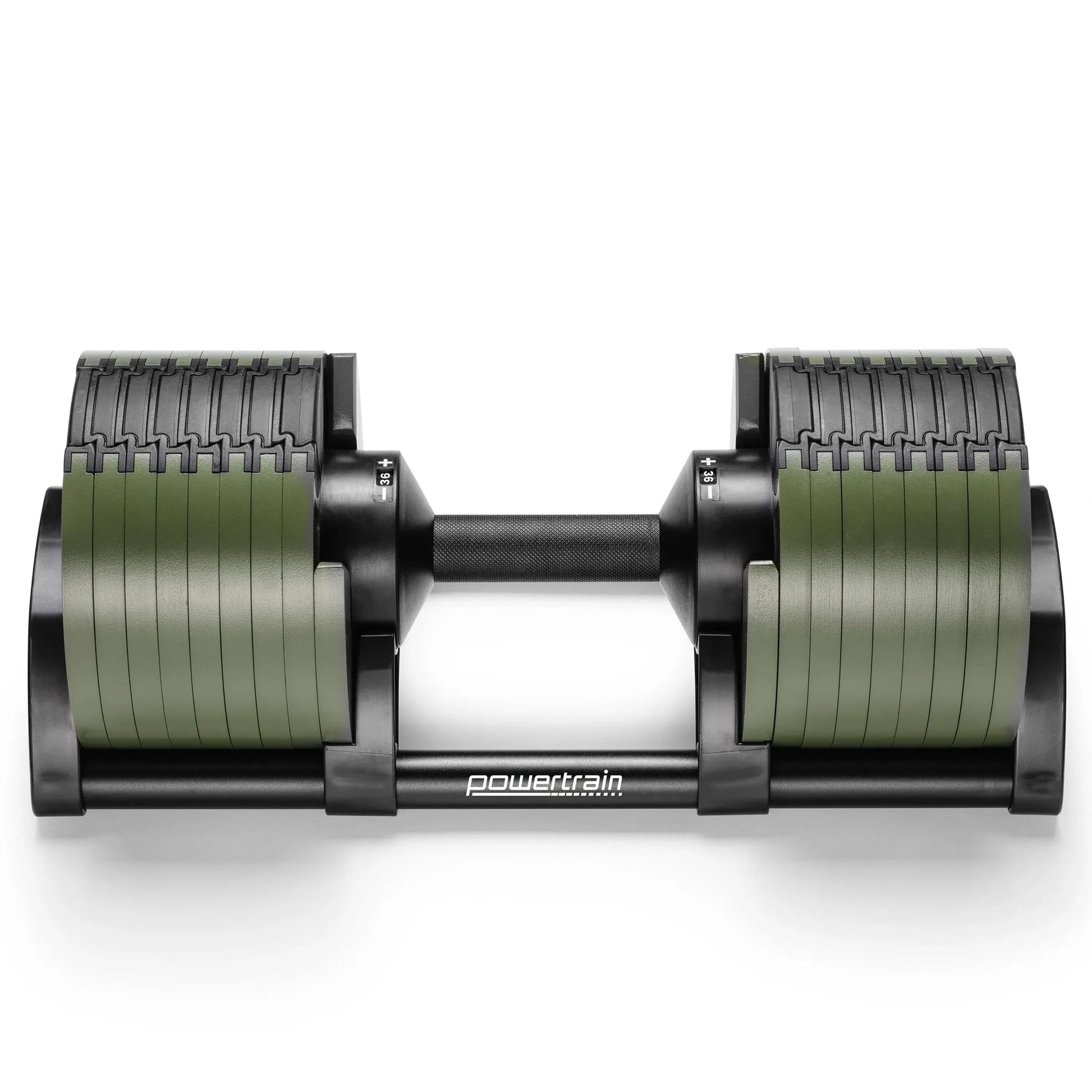 Powertrain Eon Dial-Up 36KG Adjustable Dumbbell - Green V240-DMB-B10-036-GN-1
