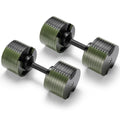 Powertrain Eon Dial-Up 72KG Adjustable Dumbbells Pair - Green V240-DMB-B10-036-GN-2