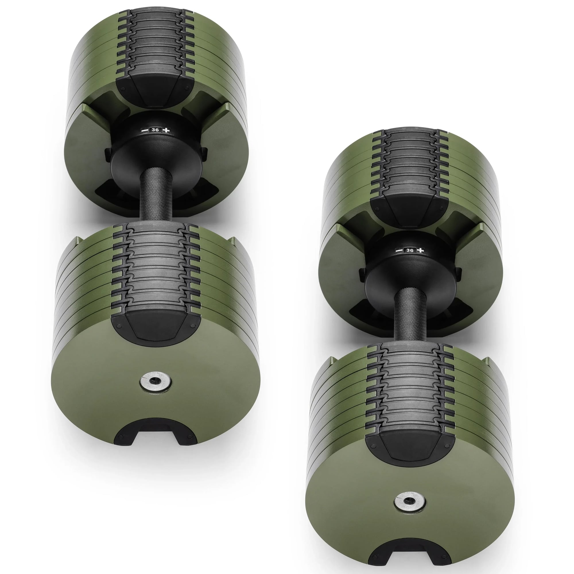 Powertrain Eon Dial-Up 72KG Adjustable Dumbbells Pair - Green V240-DMB-B10-036-GN-2