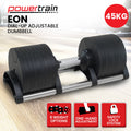 Powertrain Eon 45kg Adjustable Dumbbell Home Gym 9 Strength Training Safety Lock System For Building & V240-DMB-B14-045-1