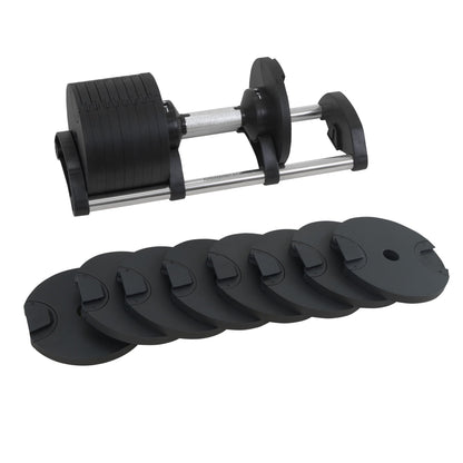 Powertrain Eon 45kg Adjustable Dumbbell Home Gym 9 Strength Training Safety Lock System For Building & V240-DMB-B14-045-1