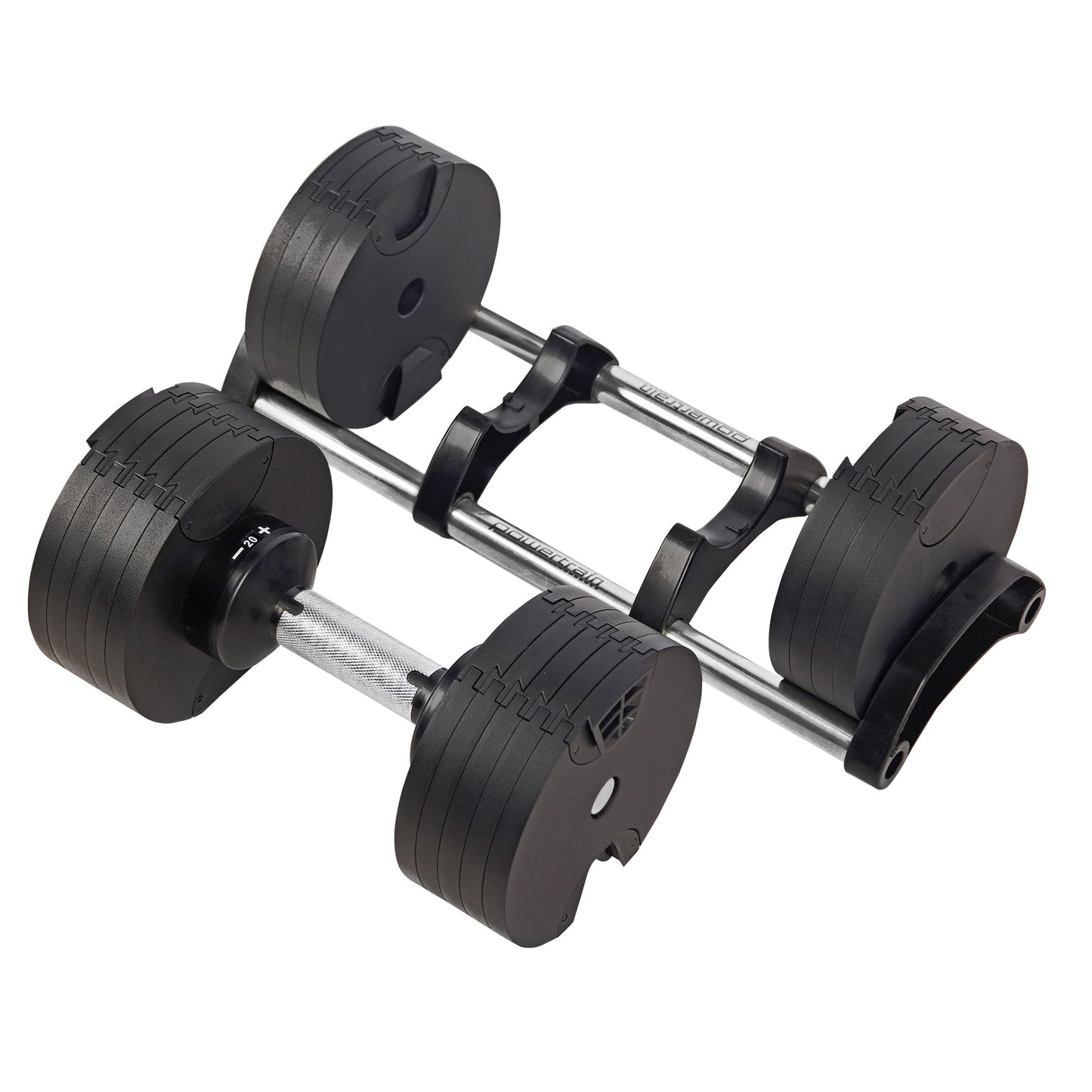 Powertrain Eon 90kg Adjustable Dumbbells Home Gym 9 Strength Training Safety Lock System Building & Fitness V240-DMB-B14-045-2