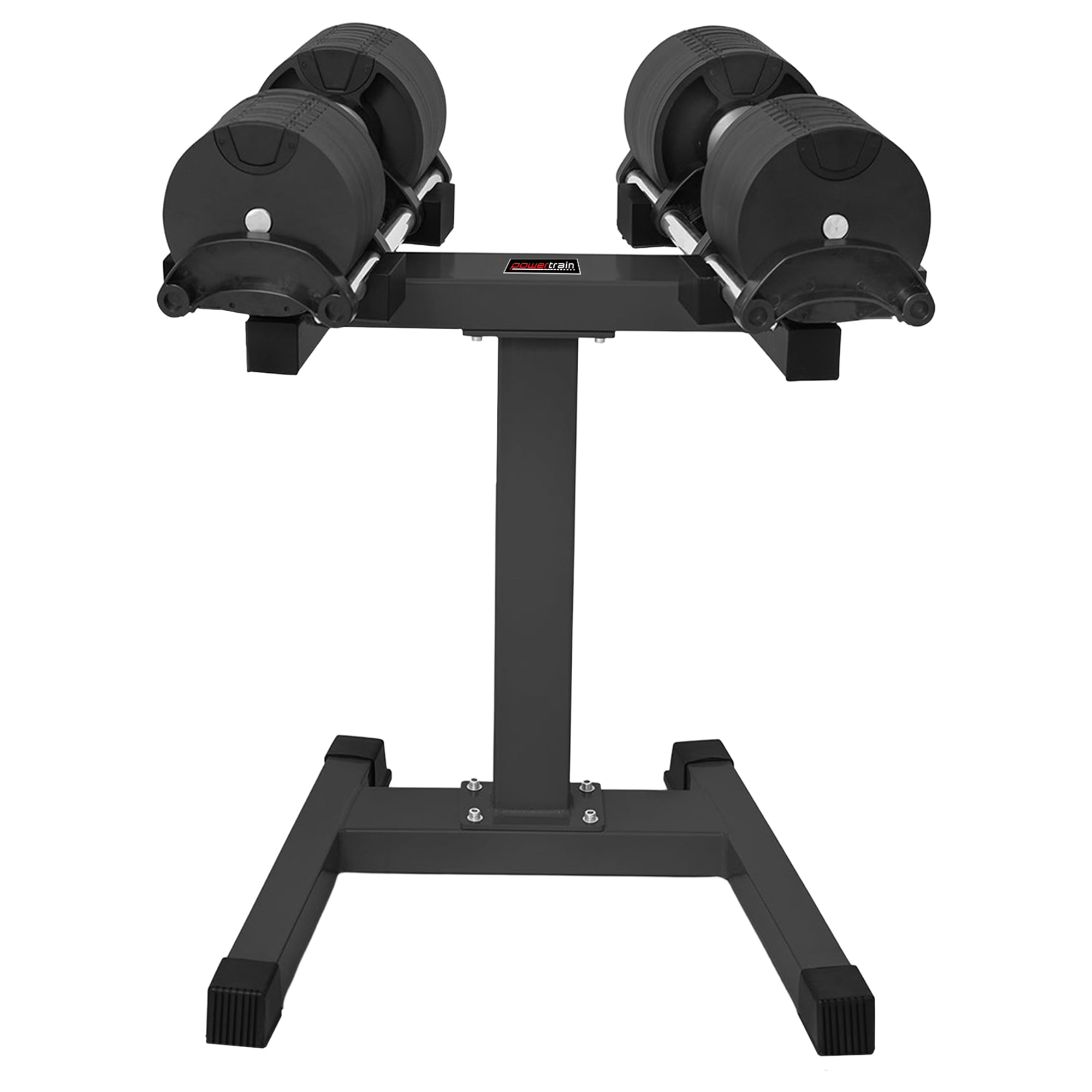 Powertrain Eon 2 X 45kg Adjustable Dumbbells W/ Stand Heavy-duty Storage Rack Home Gym 9 Strength Training V240-DMB-B14-045-2-STD