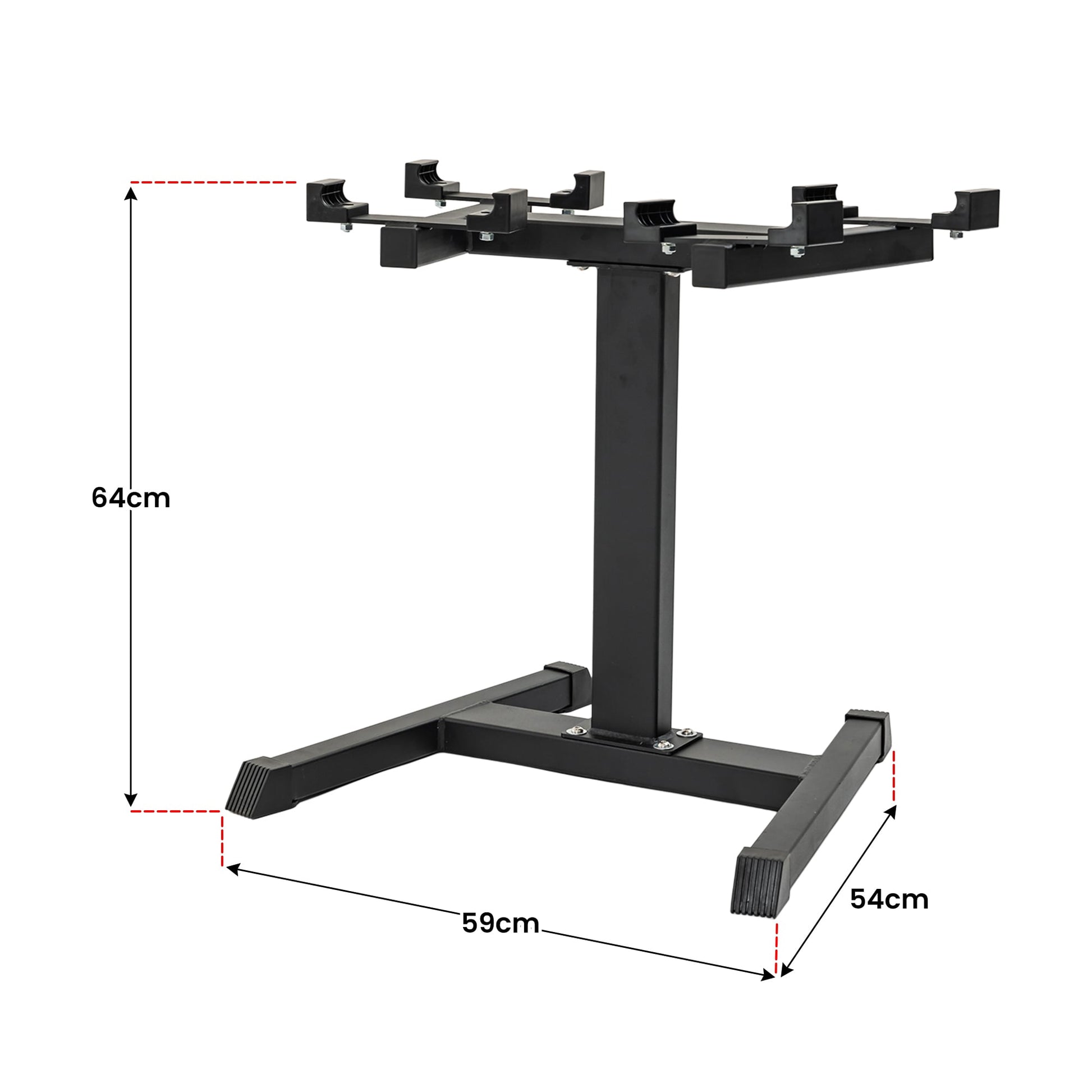 Powertrain Eon 2 X 45kg Adjustable Dumbbells W/ Stand Heavy-duty Storage Rack Home Gym 9 Strength Training V240-DMB-B14-045-2-STD
