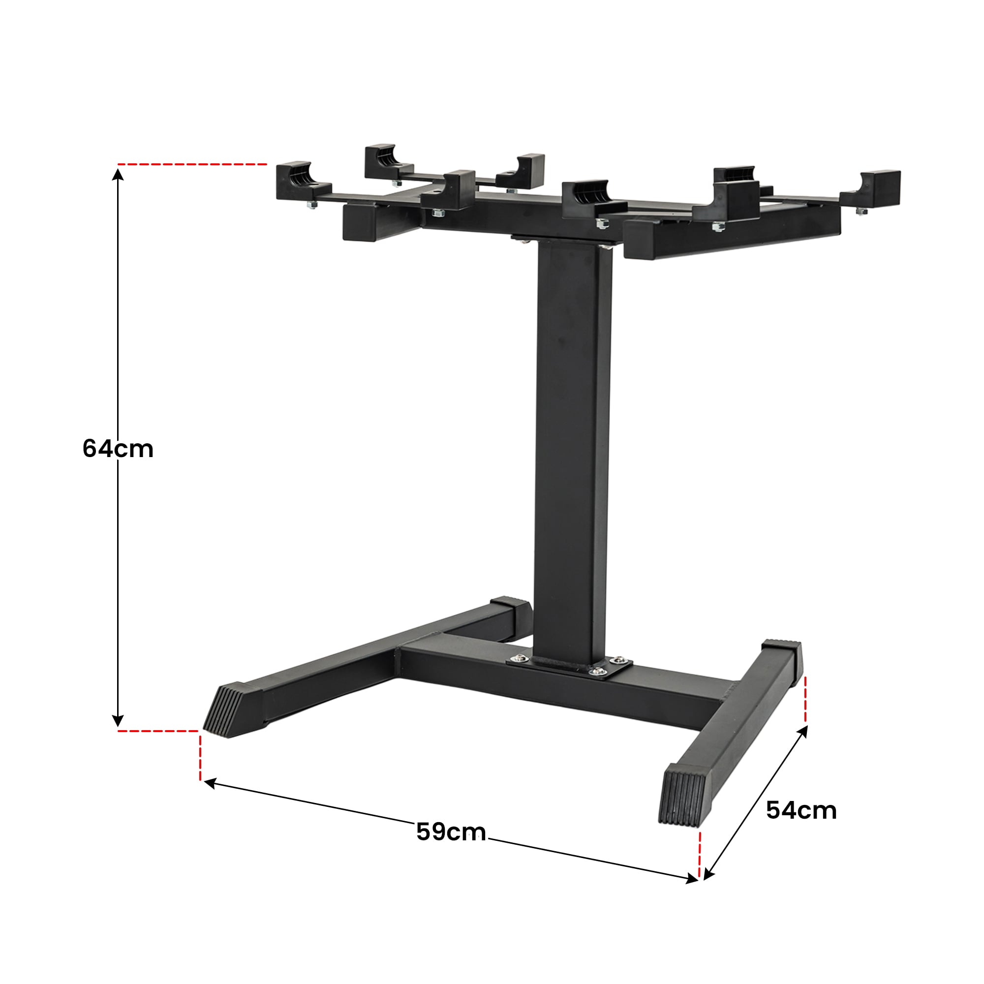 Powertrain Eon 2 X 45kg Adjustable Dumbbells W/ Stand Heavy-duty Storage Rack Home Gym 9 Strength Training V240-DMB-B14-045-2-STD