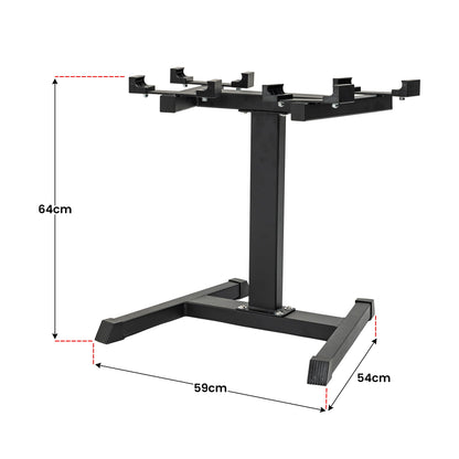 Powertrain Eon 2 X 45kg Adjustable Dumbbells W/ Stand Heavy-duty Storage Rack Home Gym 9 Strength Training V240-DMB-B14-045-2-STD