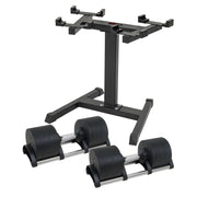 Powertrain Eon 2 X 45kg Adjustable Dumbbells W/ Stand Heavy-duty Storage Rack Home Gym 9 Strength Training V240-DMB-B14-045-2-STD