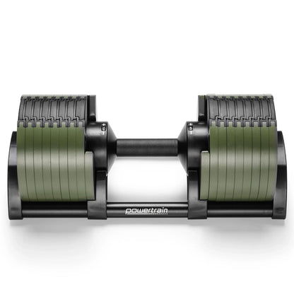 Powertrain Eon Dial-Up 45KG Adjustable Dumbbell - Green V240-DMB-B14-045-GN-1