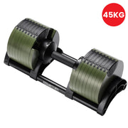 Powertrain Eon Dial-Up 45KG Adjustable Dumbbell - Green V240-DMB-B14-045-GN-1