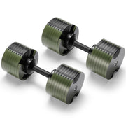 Powertrain Eon Dial-Up 90KG Adjustable Dumbbells Pair - Green V240-DMB-B14-045-GN-2