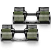 Powertrain Eon Dial-Up 90KG Adjustable Dumbbells Pair - Green V240-DMB-B14-045-GN-2