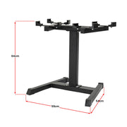 Powertrain Eon Dial-Up 90KG Adjustable Dumbbells Pair with Stand - Green V240-DMB-B14-045-GN-2S