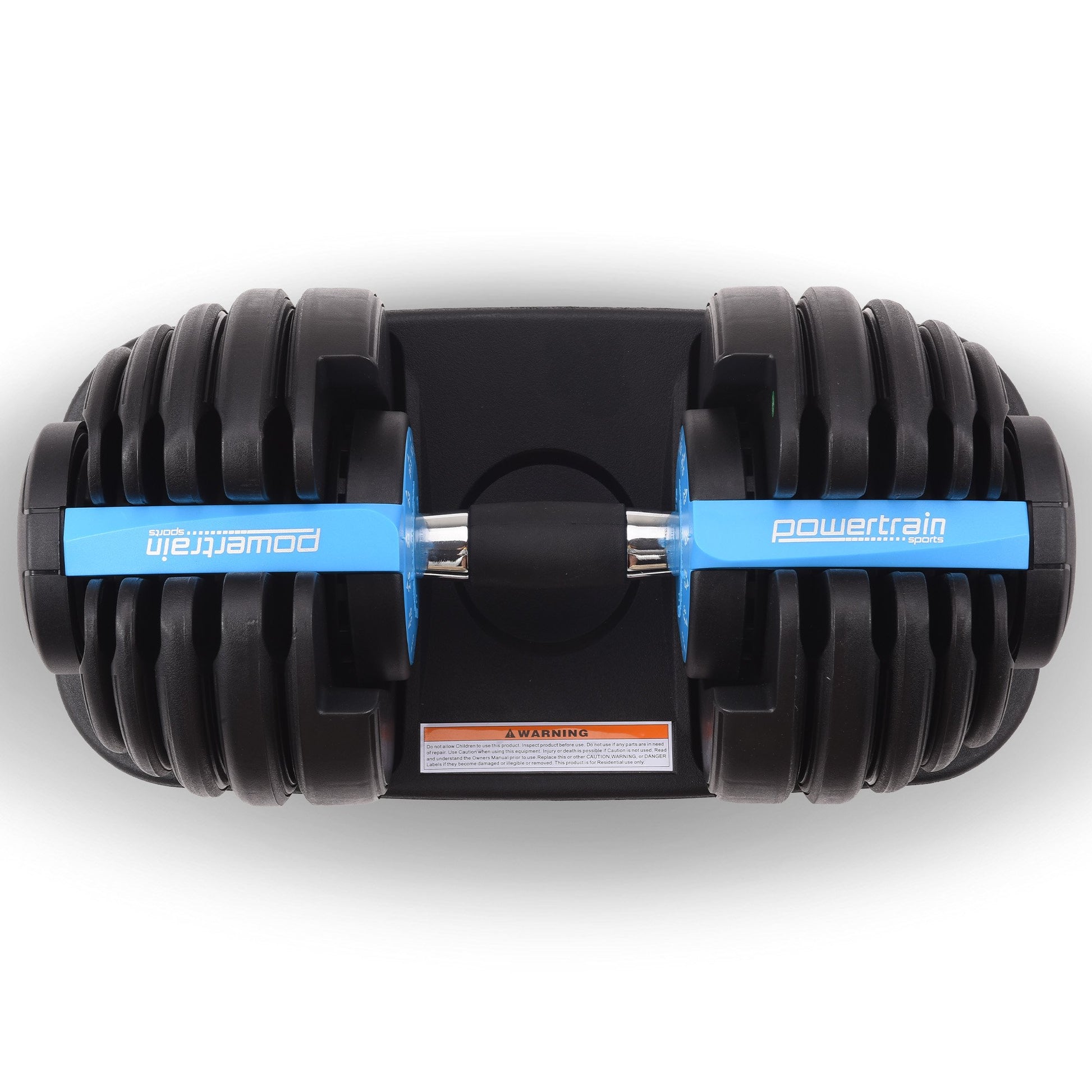 Powertrain 24KG Adjustable Home Gym Dumbbell - Blue V240-DMB-BF1-024-1-BU