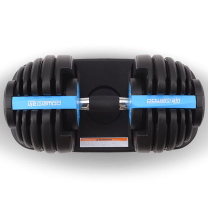 Powertrain 24KG Adjustable Home Gym Dumbbell - Blue V240-DMB-BF1-024-1-BU