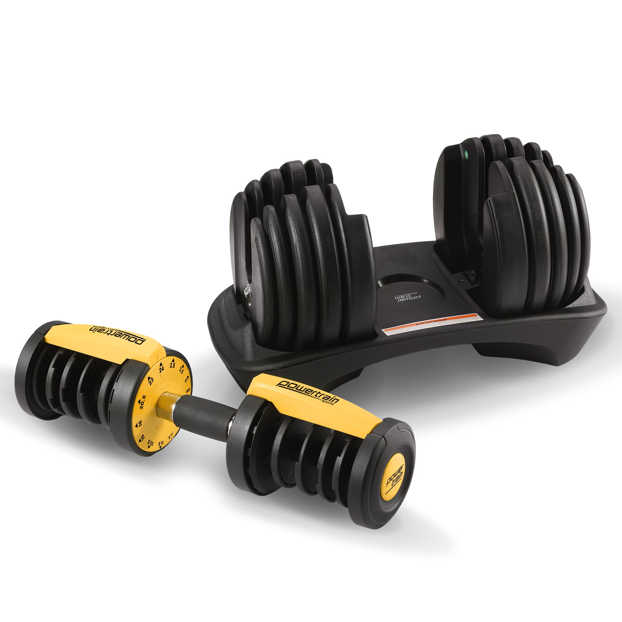 Powertrain 24KG Adjustable Home Gym Dumbbell - Gold V240-DMB-BF1-024-1-GD