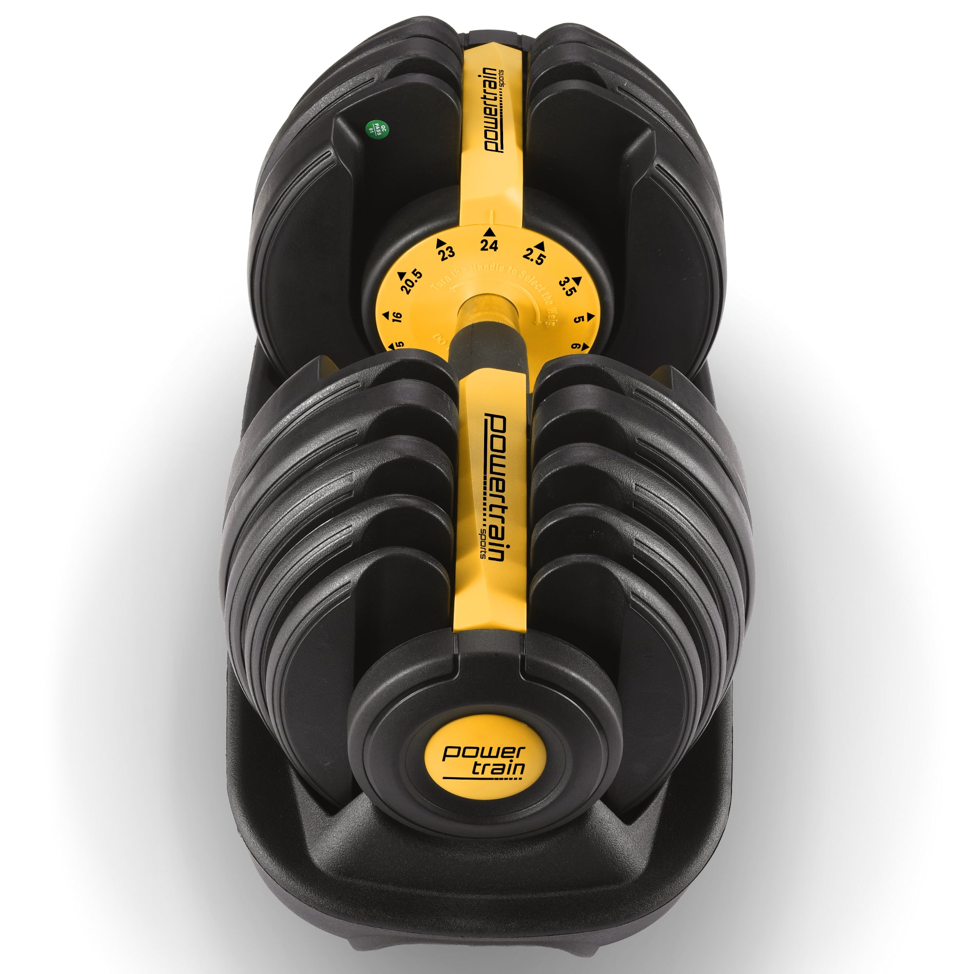 Powertrain 24KG Adjustable Home Gym Dumbbell - Gold V240-DMB-BF1-024-1-GD