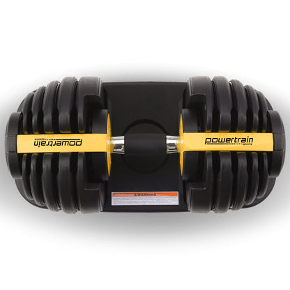 Powertrain 24KG Adjustable Home Gym Dumbbell - Gold V240-DMB-BF1-024-1-GD