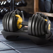 Powertrain 24KG Adjustable Home Gym Dumbbell - Gold V240-DMB-BF1-024-1-GD