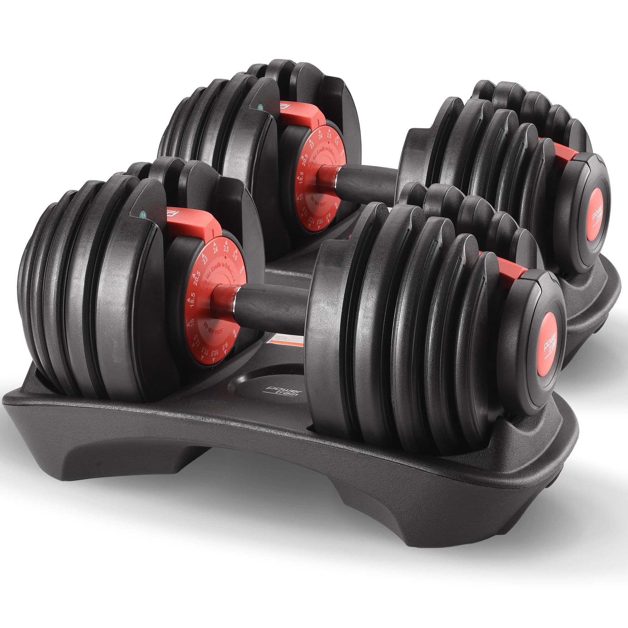 Powertrain 48kg Adjustable Dumbbells 15-in-1 Home Gym Weights - Red V240-DMB-BF1-024-2