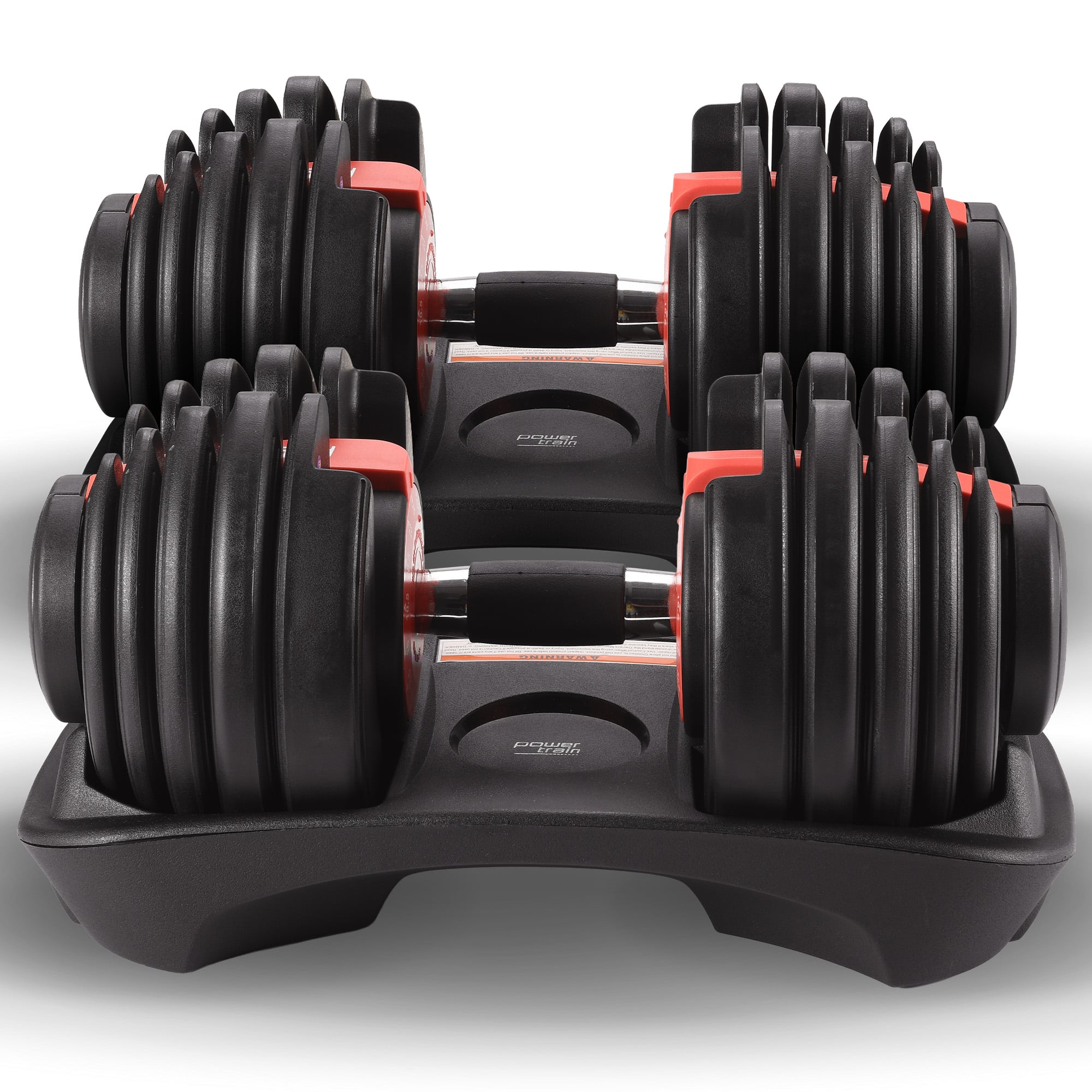 Powertrain 48kg Adjustable Dumbbells 15-in-1 Home Gym Weights - Red V240-DMB-BF1-024-2