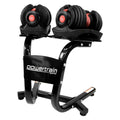 Powertrain 48kg Adjustable Dumbbells with Dumbbell Stand - Red V240-DMB-BF1-024-2S