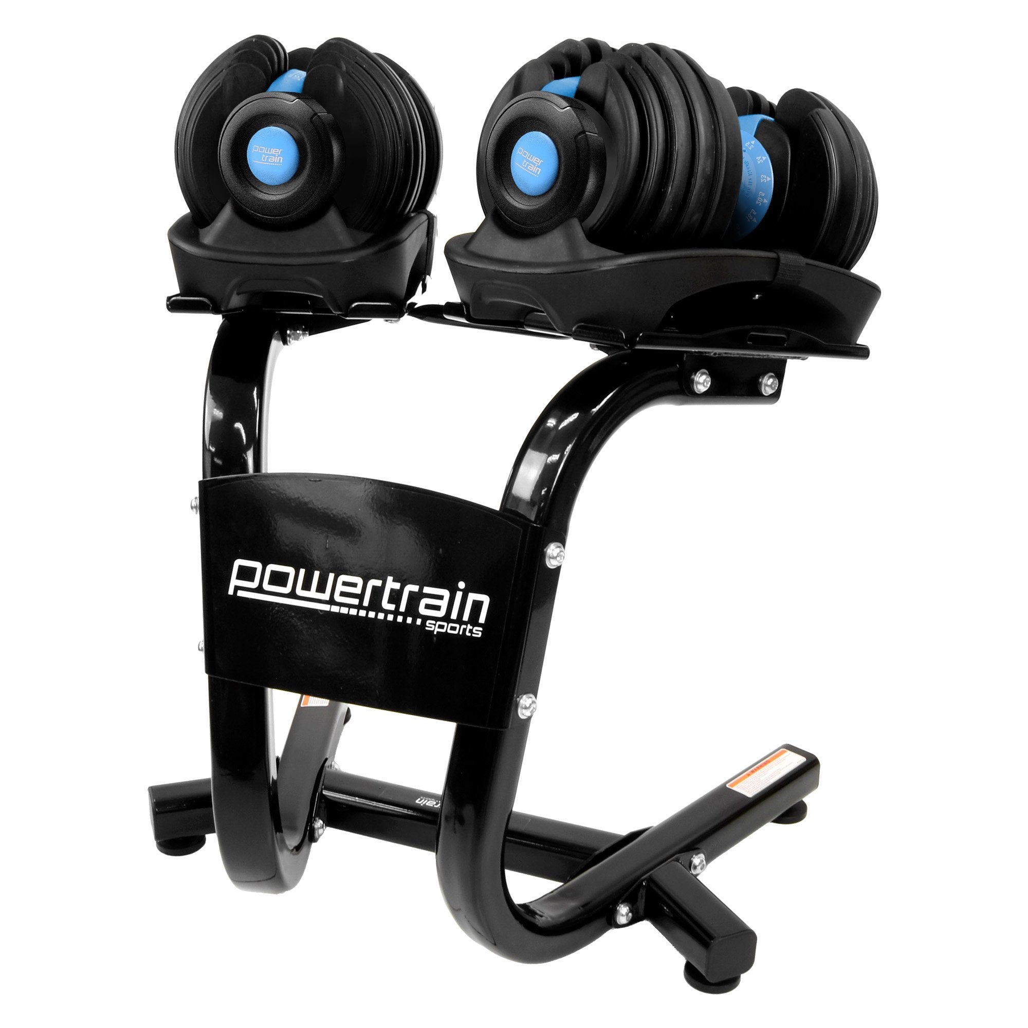 Powertrain 48KG Adjustable Dumbbell Set With Stand Blue V240-DMB-BF1-024-2S-BU