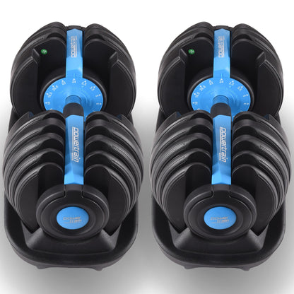 Powertrain 48KG Adjustable Dumbbell Set With Stand Blue V240-DMB-BF1-024-2S-BU