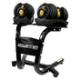 Powertrain 48KG Adjustable Dumbbell Set With Stand - Gold V240-DMB-BF1-024-2S-GD