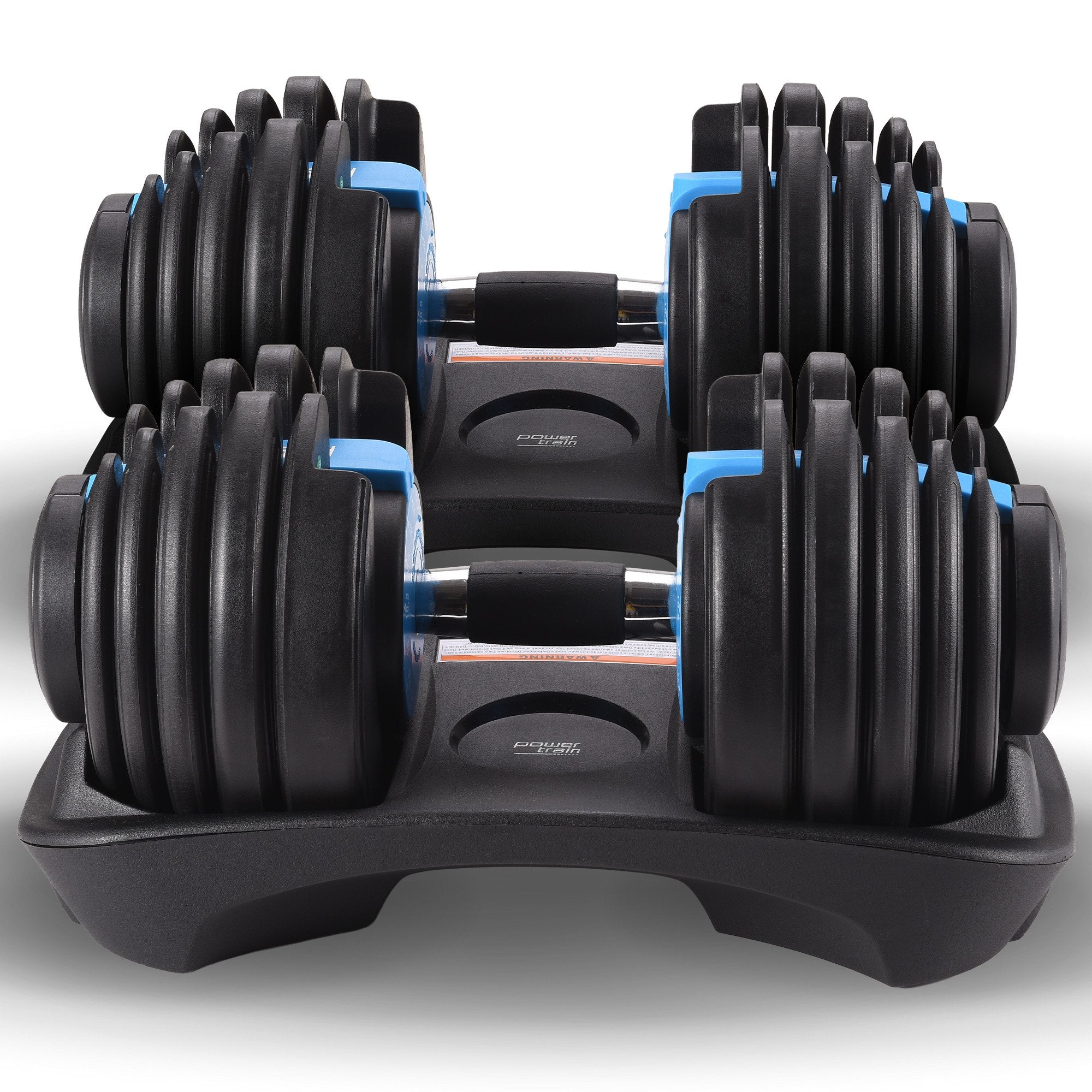 Powertrain 2x 24kg Adjustable Dumbbell Home Gym Set V240-DMB-BF1-024-BU-2