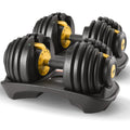 Powertrain 48kg Adjustable Dumbbell Home Gym Set Gold V240-DMB-BF1-024-GD-2