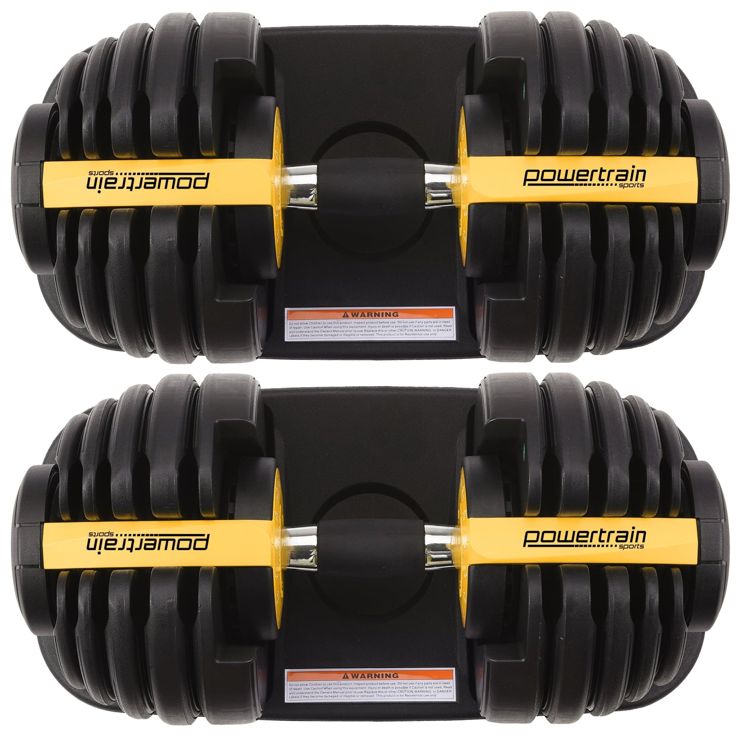 Powertrain 48kg Adjustable Dumbbell Home Gym Set Gold V240-DMB-BF1-024-GD-2