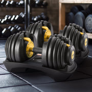 Powertrain 48kg Adjustable Dumbbell Home Gym Set Gold V240-DMB-BF1-024-GD-2