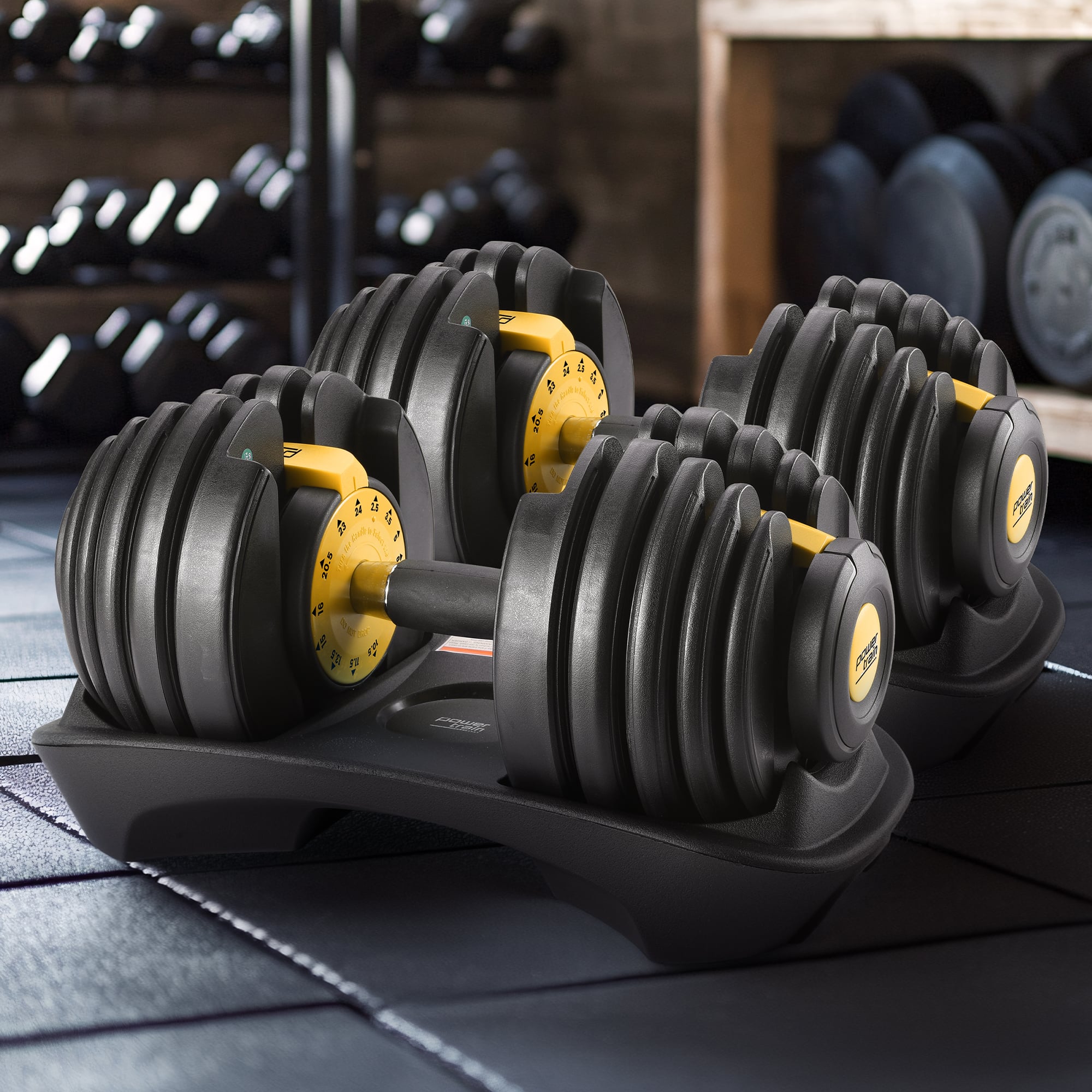 Powertrain 48kg Adjustable Dumbbell Home Gym Set Gold V240-DMB-BF1-024-GD-2