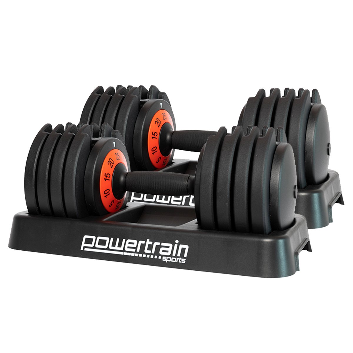 Powertrain GEN2 Pro Adjustable Dumbbell Set - 50kg V240-DMB-TD1-AD3-2