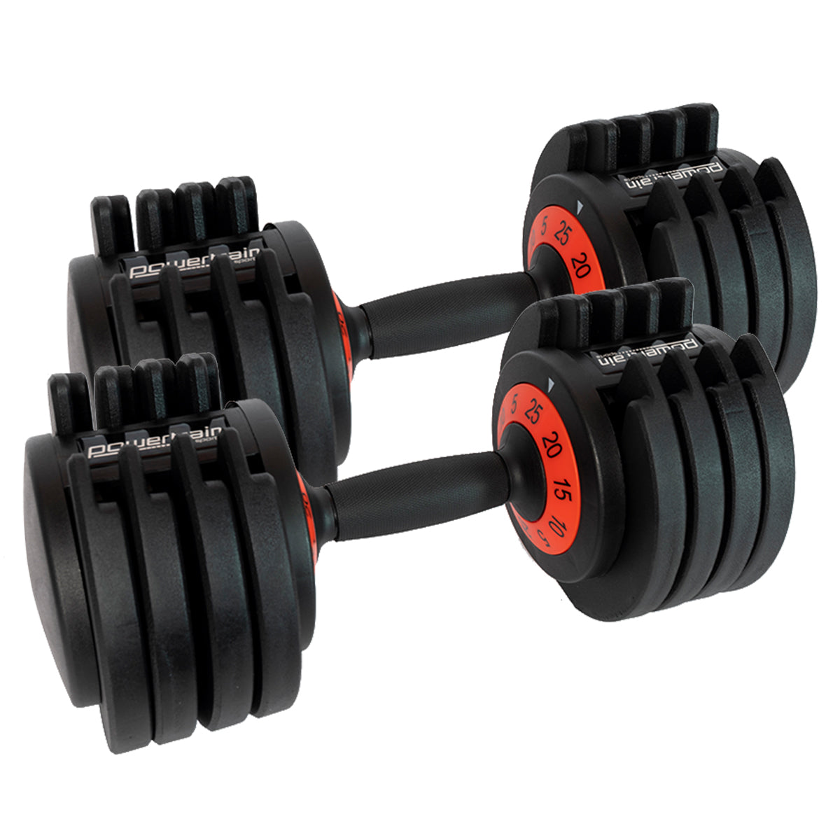 Powertrain GEN2 Pro Adjustable Dumbbell Set - 50kg V240-DMB-TD1-AD3-2