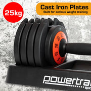 Powertrain GEN2 Pro Adjustable Dumbbell Set - 50kg V240-DMB-TD1-AD3-2