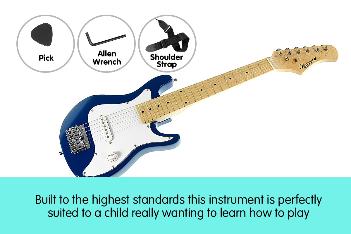 Karrera Electric Childrens Kids Guitar - Blue V240-ECP-3W-BU