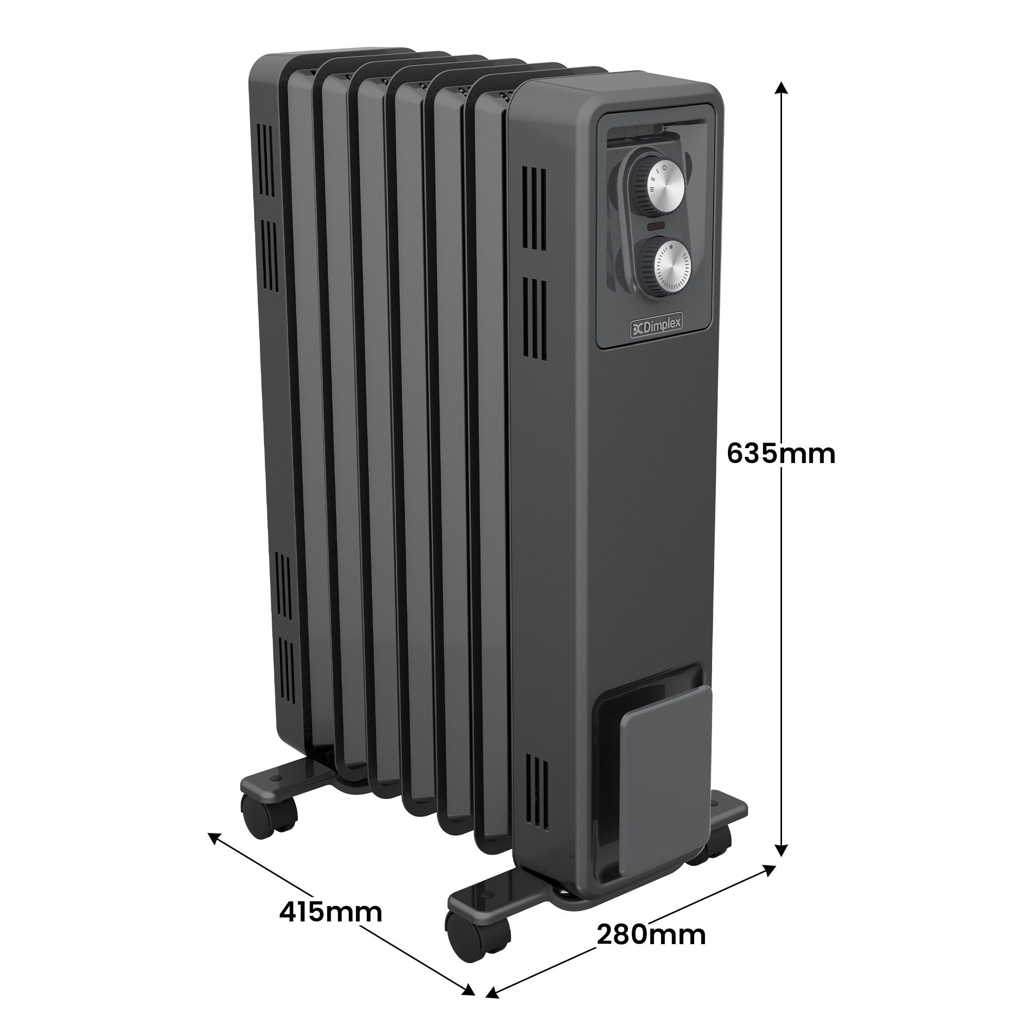 Dimplex Oil Free 1.5kW Column Heater w/ Thermostat in Black V240-ECR15