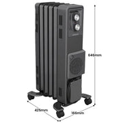 Dimplex 1.5kW Oil Free Column Heater 5 Fin with Thermostat Turbo Fan V240-ECR15FA