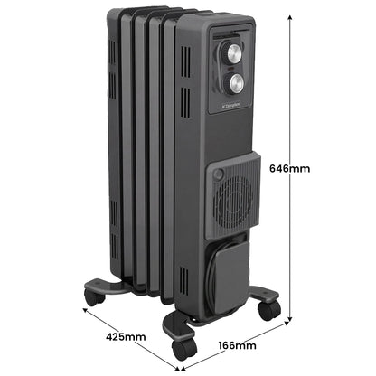 Dimplex 1.5kW Oil Free Column Heater 5 Fin with Thermostat Turbo Fan V240-ECR15FA