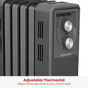 Dimplex 1.5kW Oil Free Column Heater 5 Fin with Thermostat Turbo Fan V240-ECR15FA