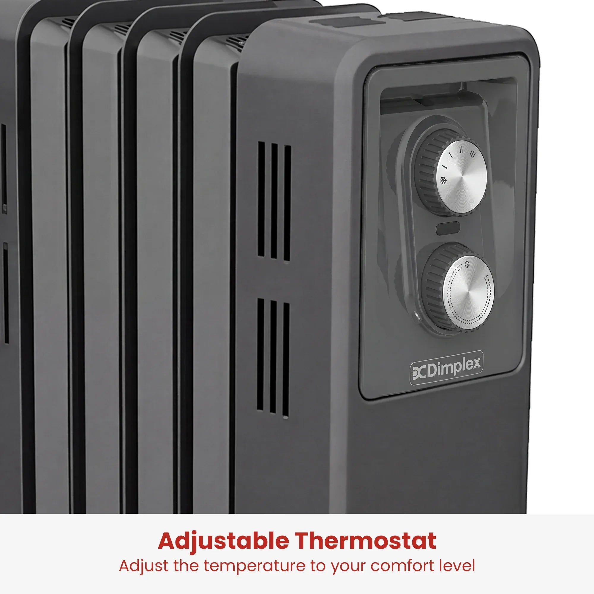 Dimplex 1.5kW Oil Free Column Heater 5 Fin with Thermostat Turbo Fan V240-ECR15FA