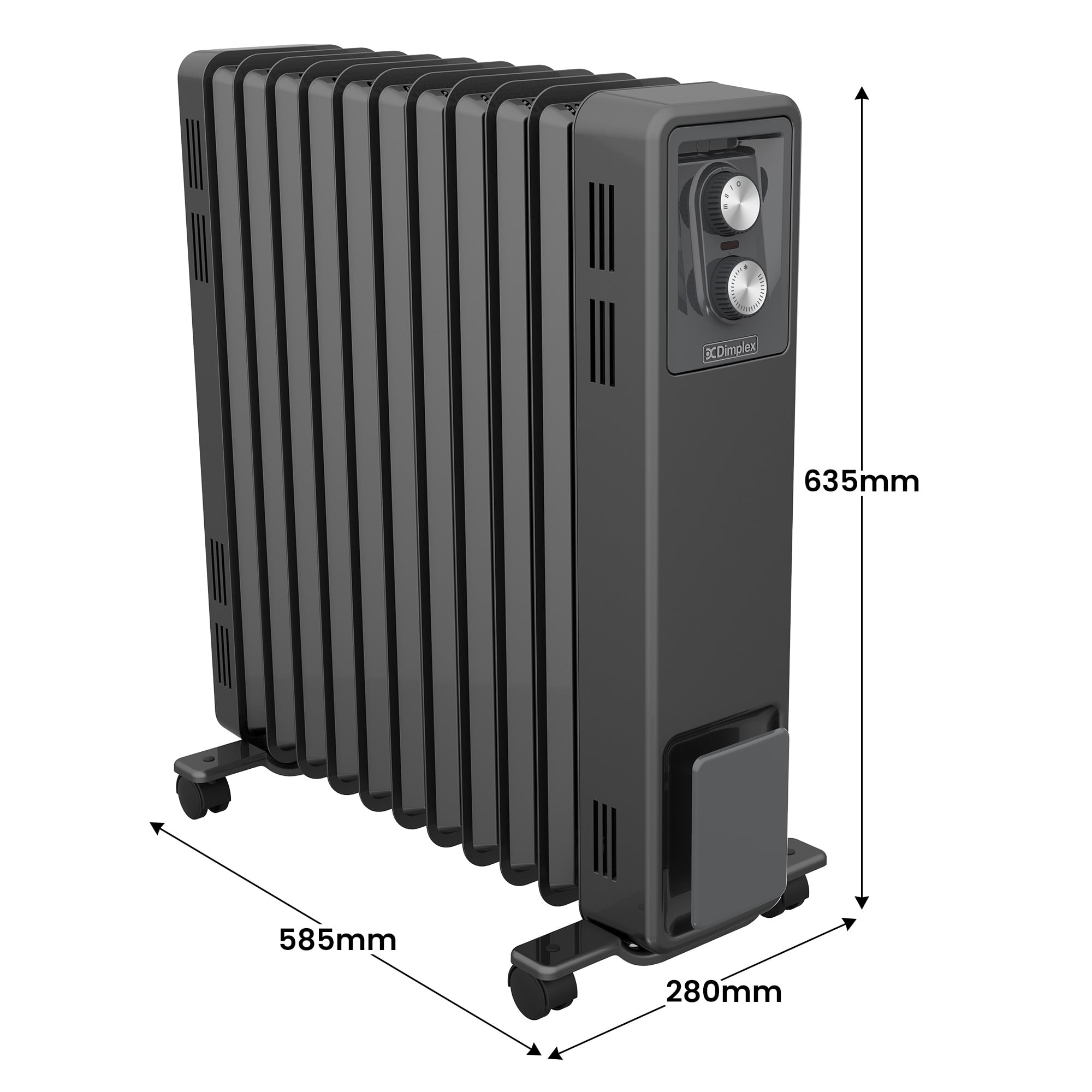 Dimplex Oil Free 2.4kW Column Heater w/ Thermostat in Black V240-ECR24
