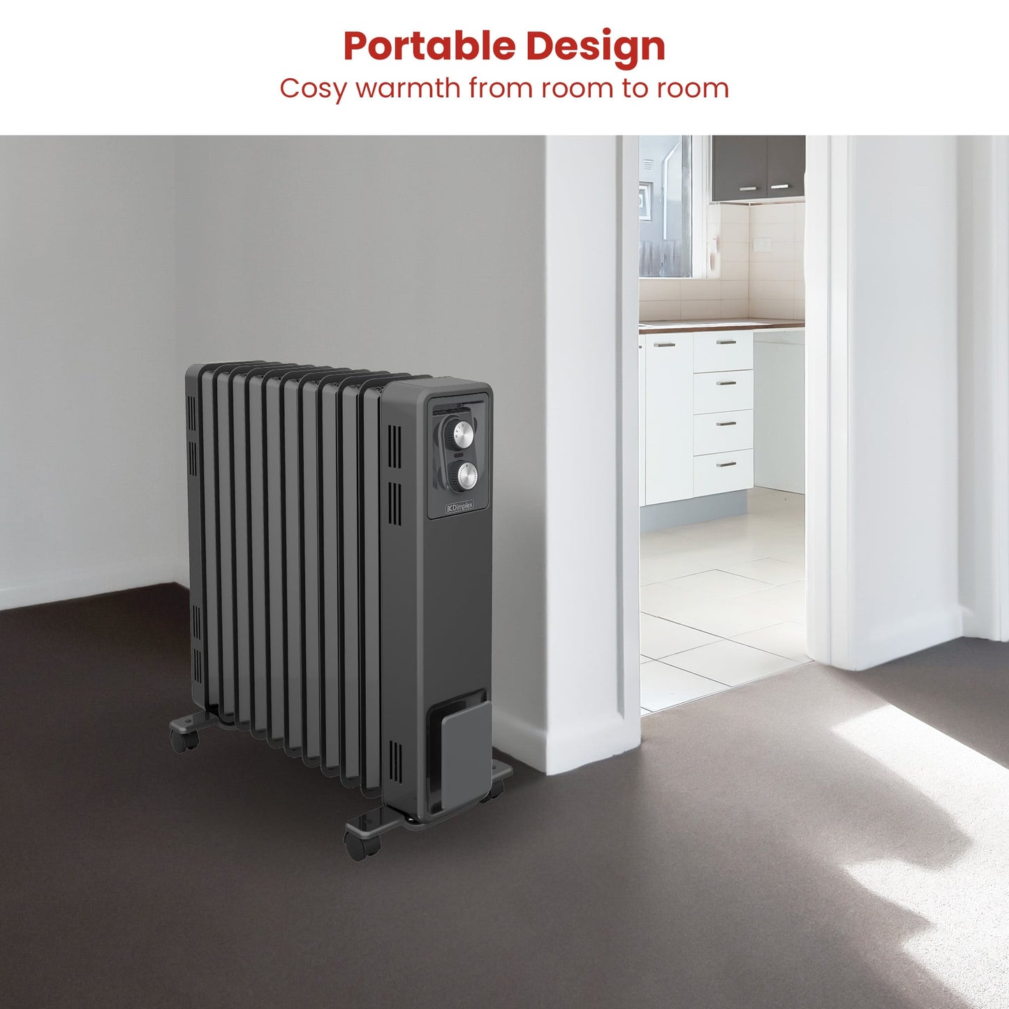 Dimplex Oil Free 2.4kW Column Heater w/ Thermostat in Black V240-ECR24