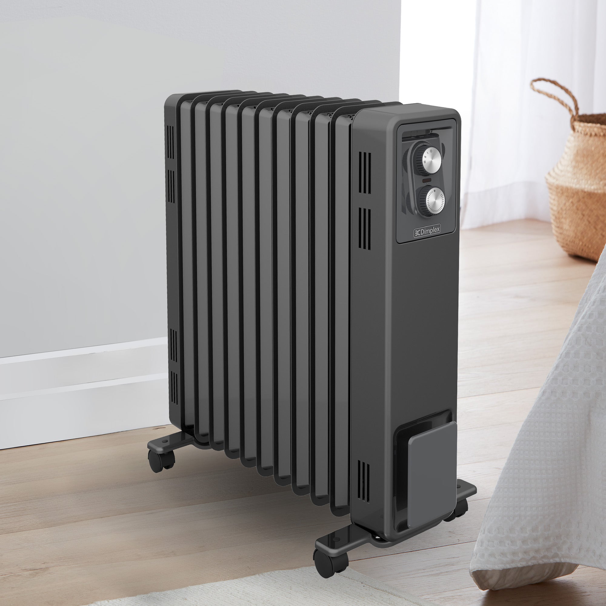 Dimplex Oil Free 2.4kW Column Heater w/ Thermostat in Black V240-ECR24